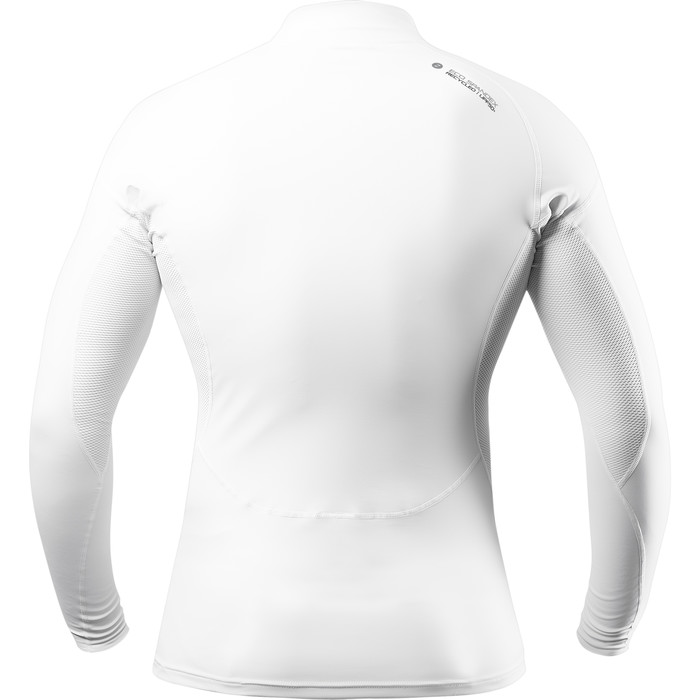 2024 Zhik Mnner Eco UPF50+ Langarm Spandex Rash Guard DTP-0063 - White